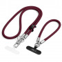 Tech-Protect C10S Rope Crossbody & Wrist Phone Lanyard Set, Burgundy/Titanium