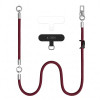 Tech-Protect C10S Rope Crossbody & Wrist Phone Lanyard Set, Burgundy/Titanium