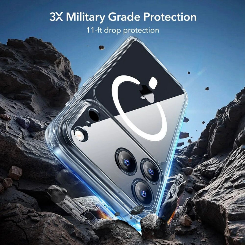 ESR Classic Hybrid MagSafe Case with Tempered Glass for Apple iPhone 17 Pro Max, Clear