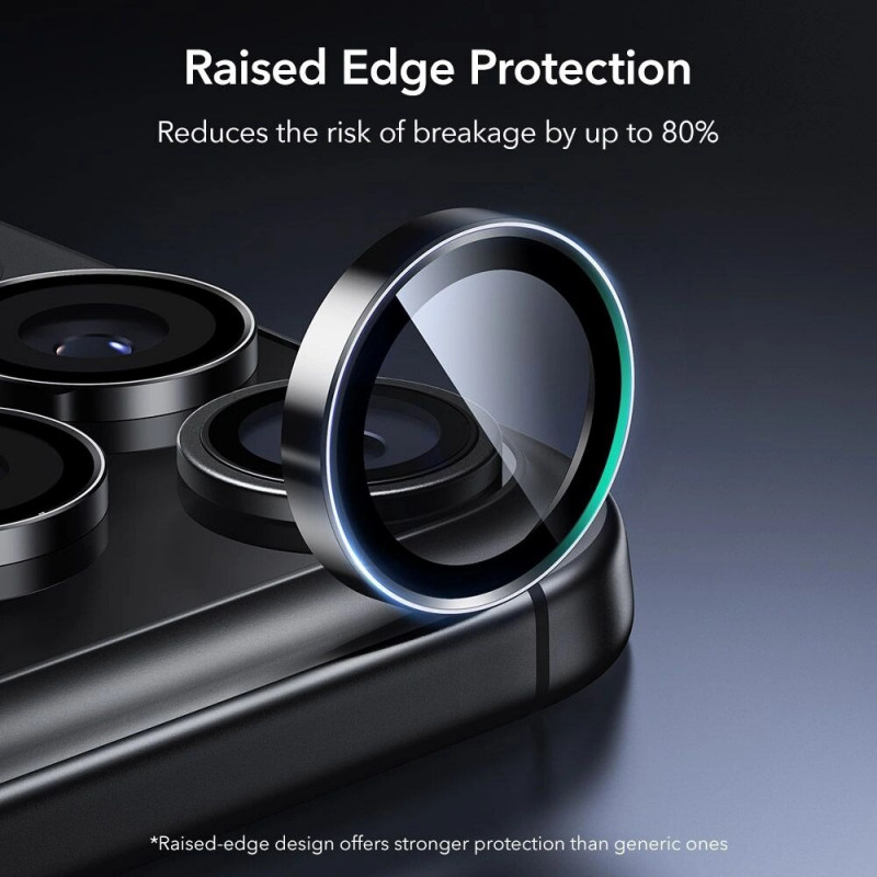 ESR Armorite Camera Protector for Apple iPhone 14 Pro / 14 Pro Max / 15 Pro / 15 Pro Max / 16 Pro / 16 Pro Max / 17 Pro / 17 Pro Max, Black (ESR931)