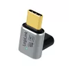 LogiLink AU0063 USB 4 Type-C adapter 90° U/D, C/M to C/F, 40 Gbps, 240W, 8K/60 Hz, metal, silver
