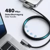 LogiLink CU0462 USB 2.0 Type-C cable, C/M 90° to C/M 90°, 480 Mbps, 100W, metal, silver/black, 2 m