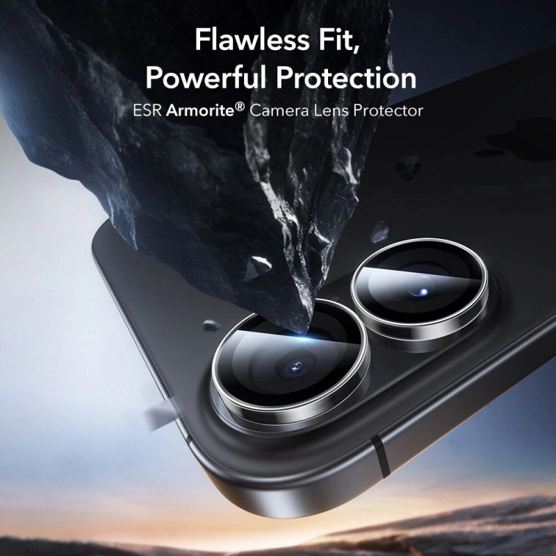 ESR Armorite Camera Protector for Apple iPhone 16 / 16 Plus / 17, Clear (ESR930)
