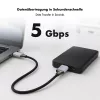 Logilink CU0198 USB 3.2 Gen1 Type-C cable, C/M to Micro-USB/M, 5 Gbps, nylon, metal, black/silver, 1 m