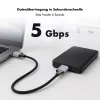Logilink CU0291 USB 3.0 cable, A/M to Micro-USB/M, 5 Gbps, nylon, metal, black/silver, 2 m