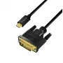 Logilink UA0473 USB 3.2 Gen1 Type-C cable, C/M to DVI-D/M, 1080p/60 Hz, black, 1.8 m