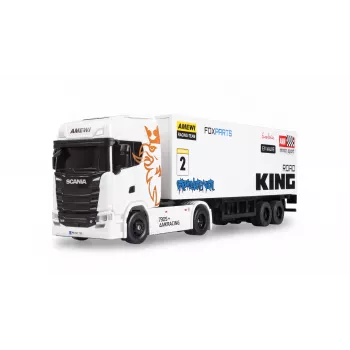 Amewi Mini-Scania 730 S with Box Trailer 1:64 RTR, white (22784)