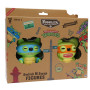 P.m.i. Kids World Fuggler S2 Swap & Style Figures - 2 Pack (Leonardo & Michelangelo)