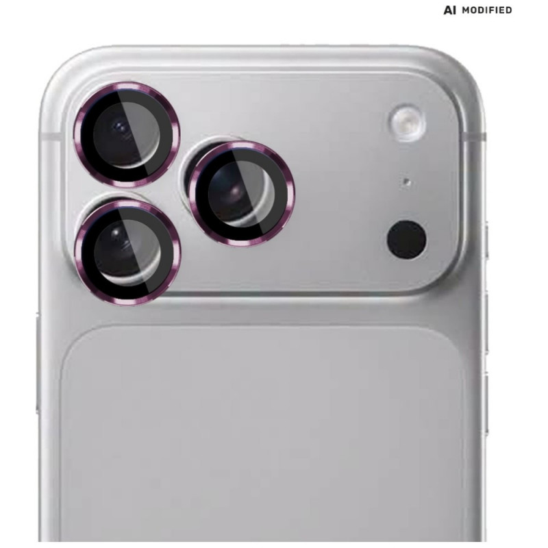 3MK Lens Protection Pro Apple iPhone 18 Pro / 18 Pro Max camera lens protector, tempered glass, Burgundy