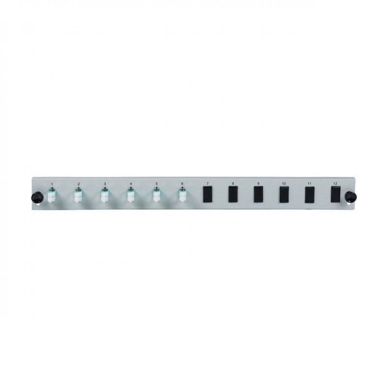 EFB Elektronik SB-FP-6SC-S-OM4 Rack-Mount Fibre Front Panel, 1U, Grey, Metal, 432 mm