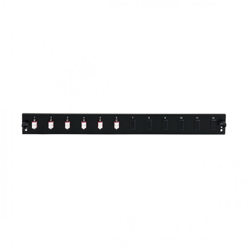 EFB Elektronik SB-FP-6SC-S-OM4 Rack-Mount Fibre Front Panel, 1U, Grey, Metal, 432 mm
