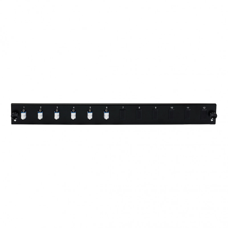EFB Elektronik SB-FP-6SC-S-OM4 Rack-Mount Fibre Front Panel, 1U, Grey, Metal, 432 mm