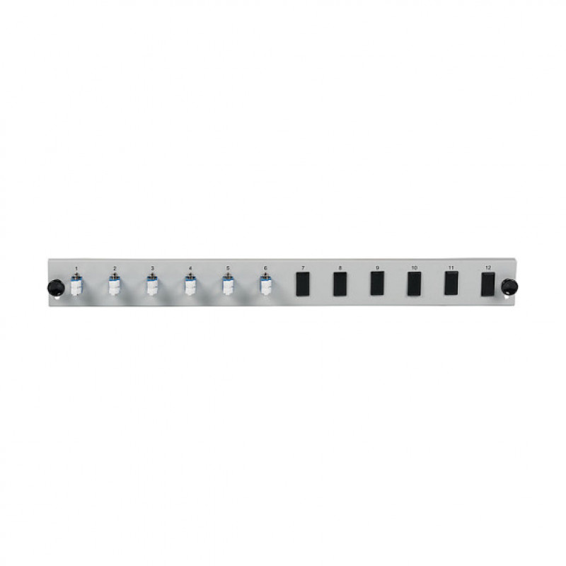 EFB Elektronik SB-FP-6SC-S-OM4 Rack-Mount Fibre Front Panel, 1U, Grey, Metal, 432 mm