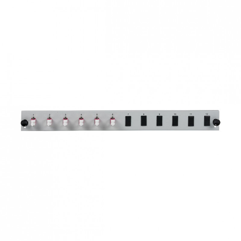EFB Elektronik SB-FP-6SC-S-OM4 Rack-Mount Fibre Front Panel, 1U, Grey, Metal, 432 mm