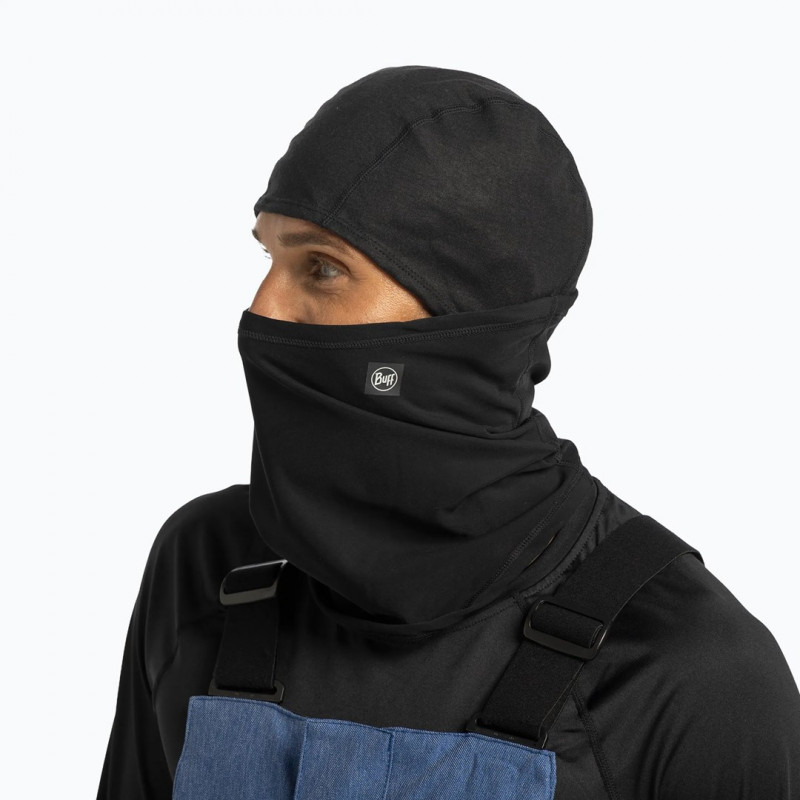 BUFF Tech Fleece Hinged Balaclava Solid Black