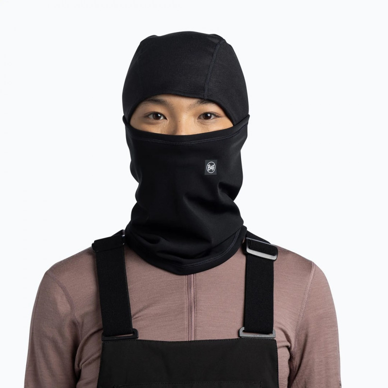 BUFF Tech Fleece Hinged Balaclava Solid Black