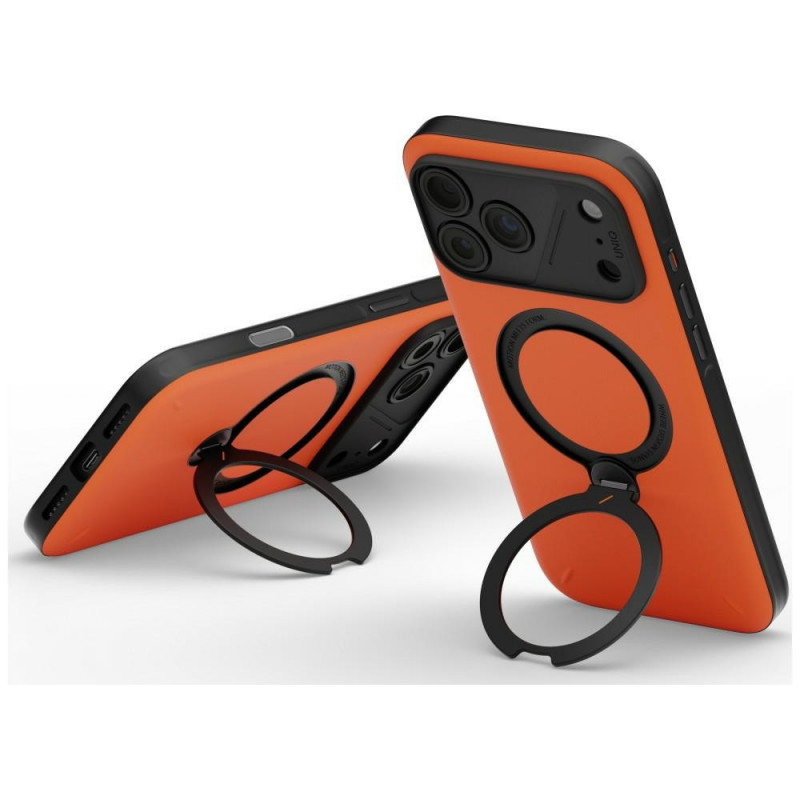 UNIQ Elix Case for Apple iPhone 18 Pro Max / 17 Pro Max, 360 Rotating Kickstand, orange