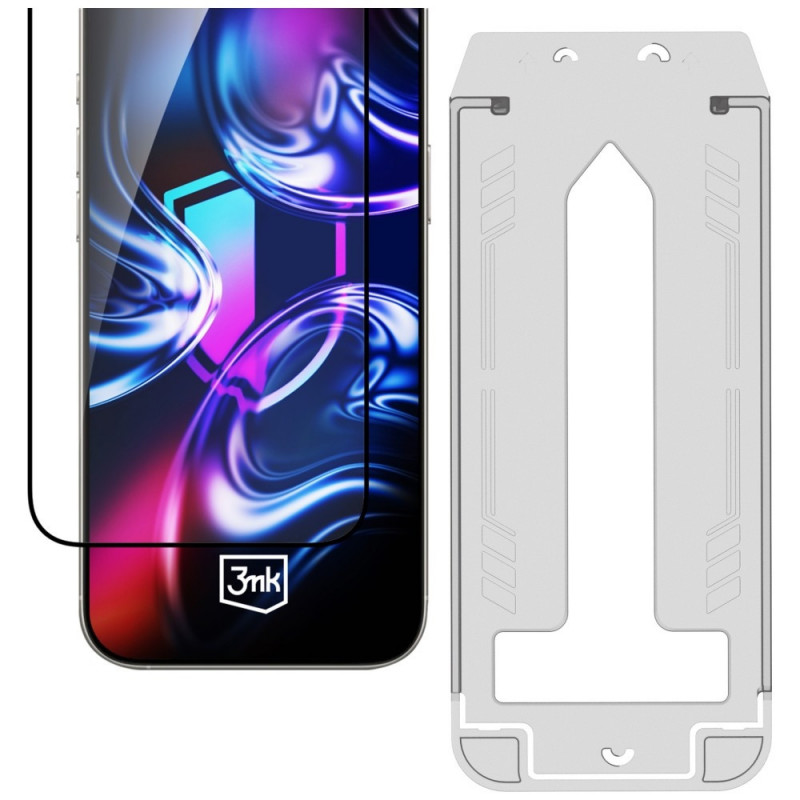 3MK HardGlass Max tempered glass with applicator for Samsung Galaxy S26+, black