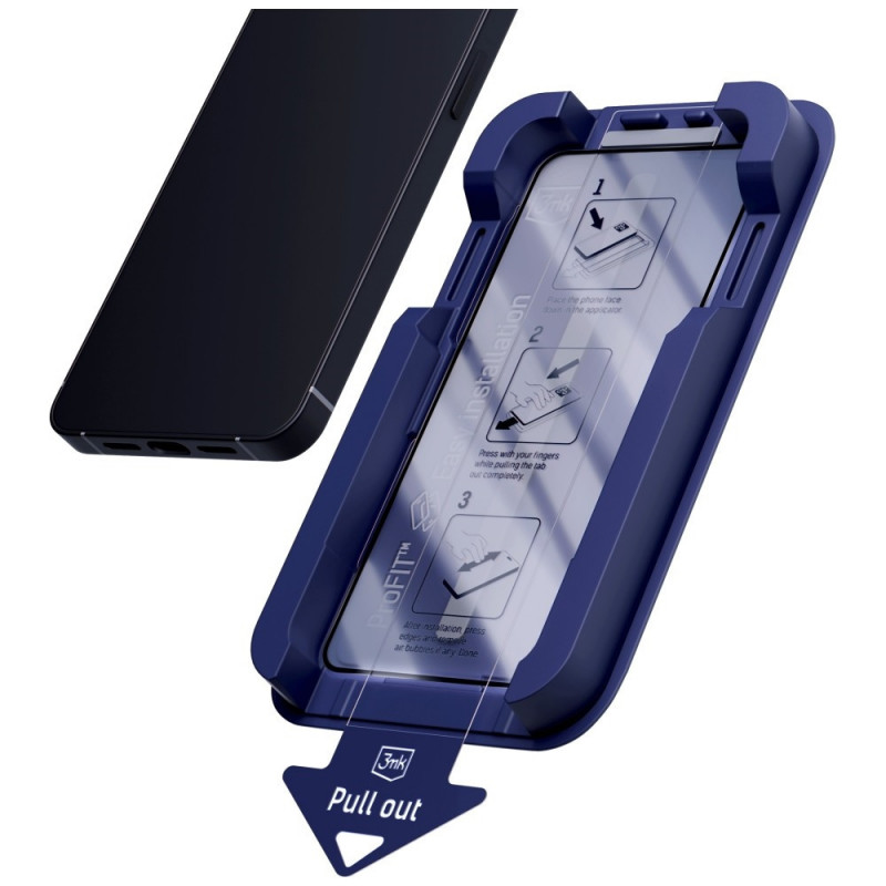 3MK HardGlass Max Privacy privacy tempered glass with applicator for Samsung Galaxy S25 Edge, black