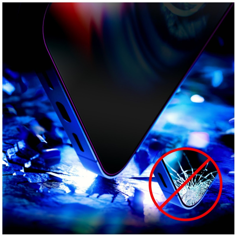 3MK HardGlass Max Privacy privacy tempered glass with applicator for Samsung Galaxy S25 Edge, black