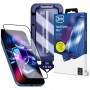3MK HardGlass Max tempered glass with applicator for Apple iPhone 13 / 13 Pro / 14 / 16e / 17e, black