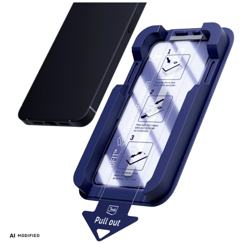3MK HardGlass Max Tempered Glass with Applicator for Samsung Galaxy S25 Ultra, black