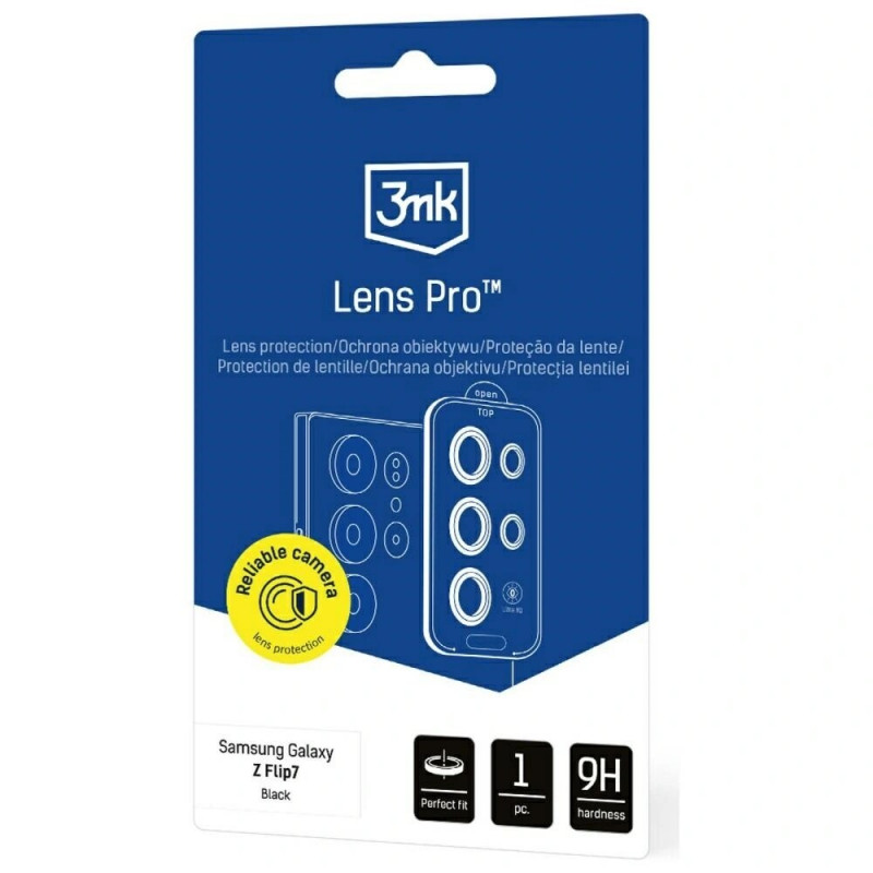 3MK Lens Protection Pro Camera Lens Glass for Samsung Galaxy Z Flip7, black