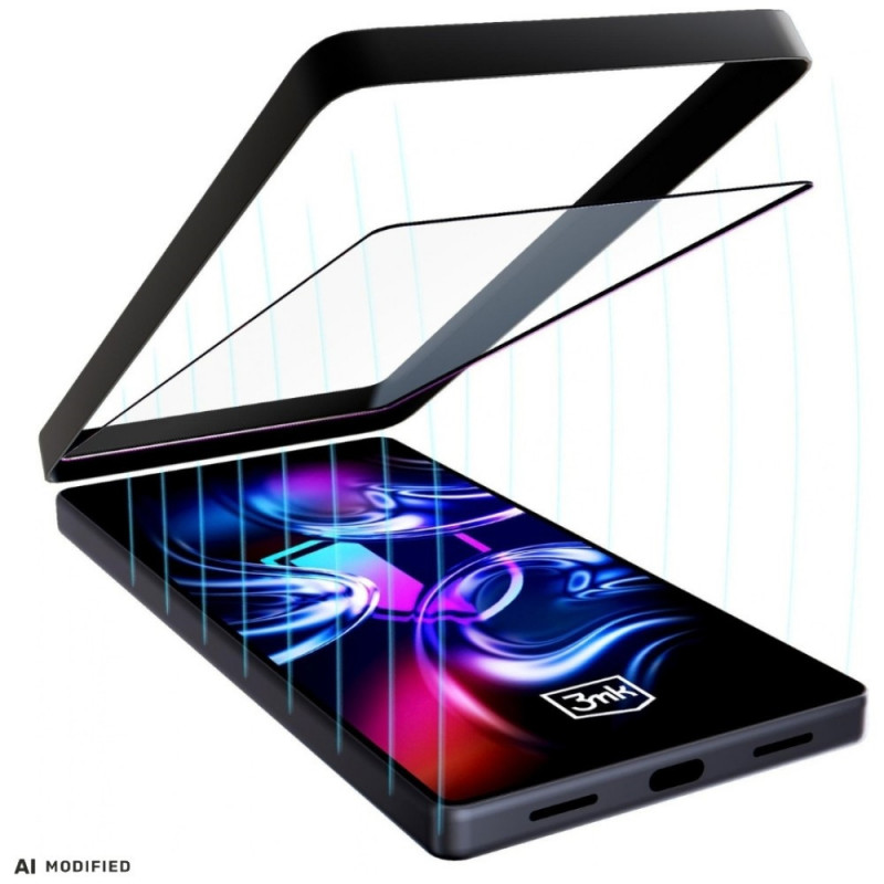 3MK HardGlass Max tempered glass with a mounting frame for Samsung Galaxy A35 / A55 5G