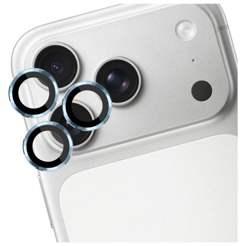 3MK Lens Protection Pro camera lens tempered glass for Apple iPhone 17 Pro / 17 Pro Max, Light blue