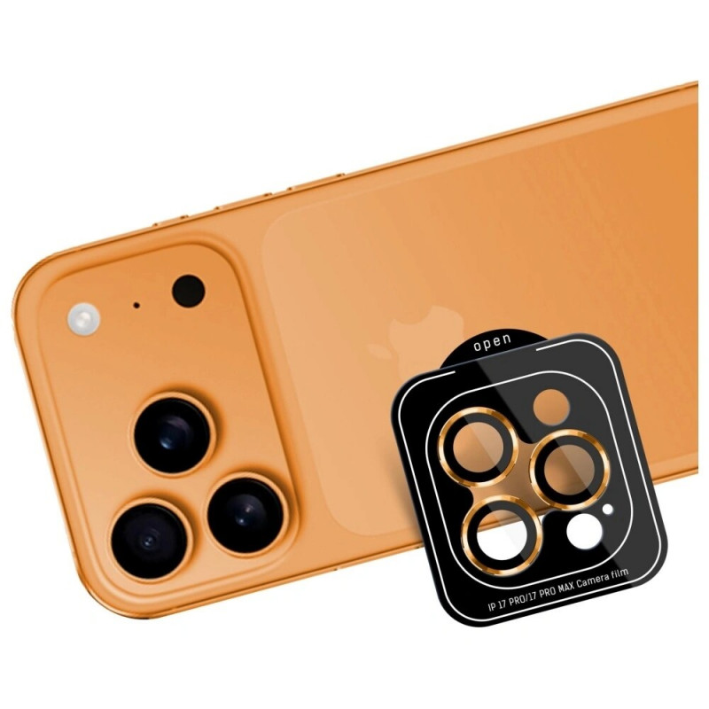 3MK Lens Protection Pro camera lens tempered glass for Apple iPhone 17 Pro / 17 Pro Max, Orange