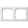 Gira Frame 109227 Horizontal, 2-Gang with Label Field, Standard 55, Pure White, Matt