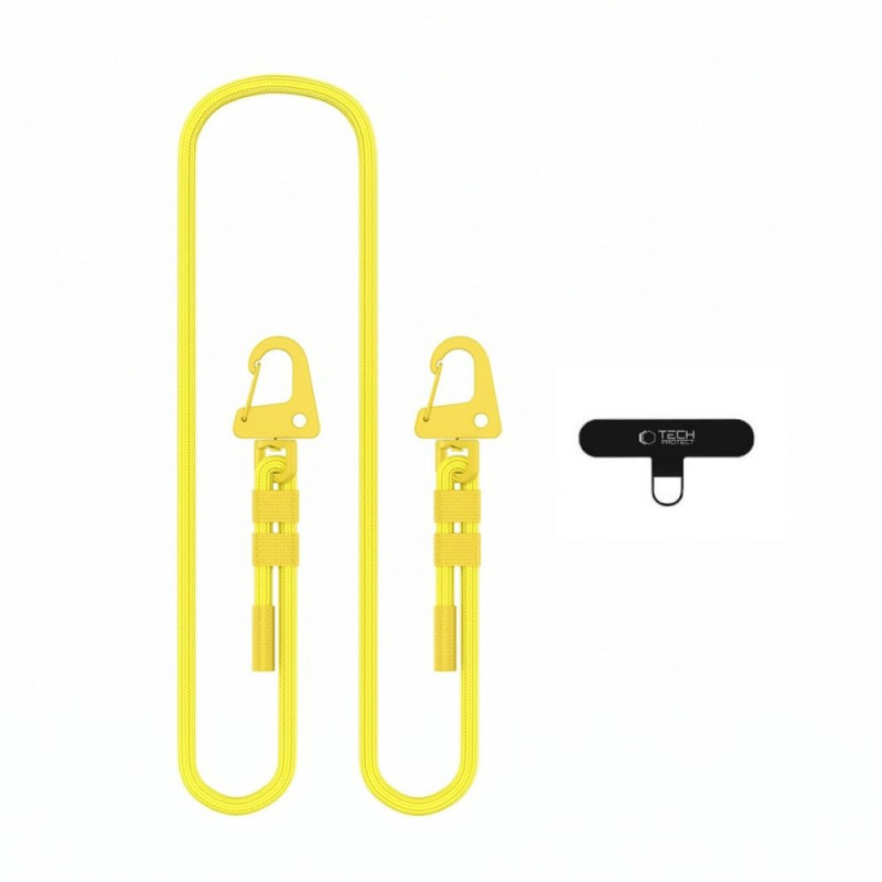 Tech-Protect C5SD Rope Crossbody Phone Strap, 80 cm, Canary Yellow