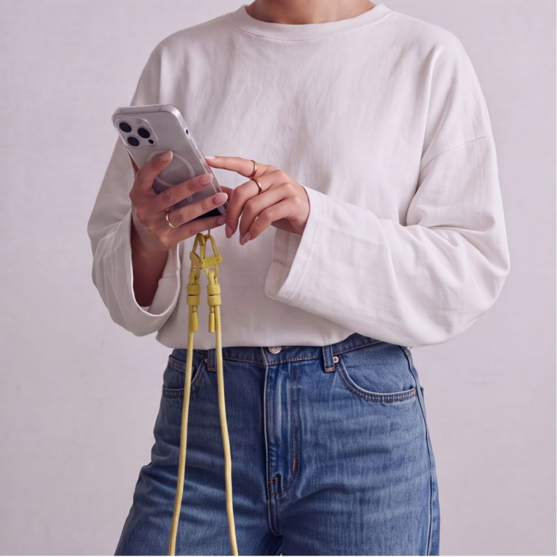 Tech-Protect C5SD Rope Crossbody Phone Strap, 80 cm, Canary Yellow