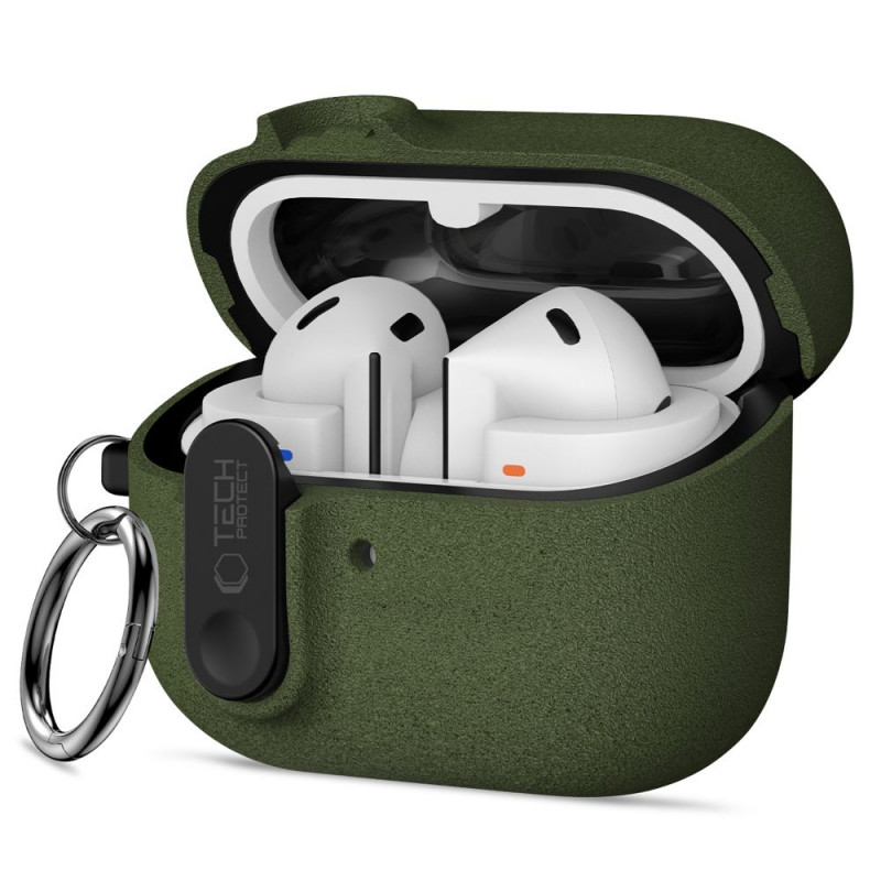 Tech-Protect Slim Hook Case Samsung Galaxy Buds 3 / 3 FE / 3 Pro, Olive Green