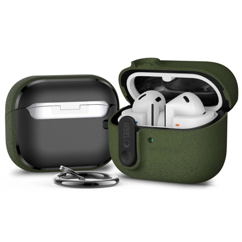 Tech-Protect Slim Hook Case Samsung Galaxy Buds 3 / 3 FE / 3 Pro, Olive Green