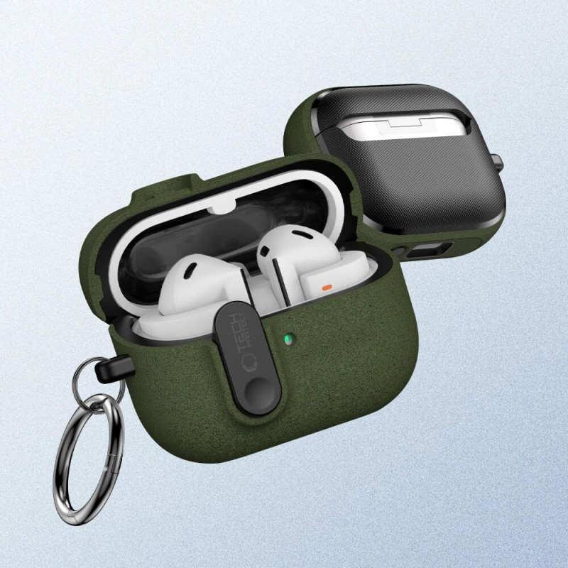 Tech-Protect Slim Hook Case Samsung Galaxy Buds 3 / 3 FE / 3 Pro, Olive Green