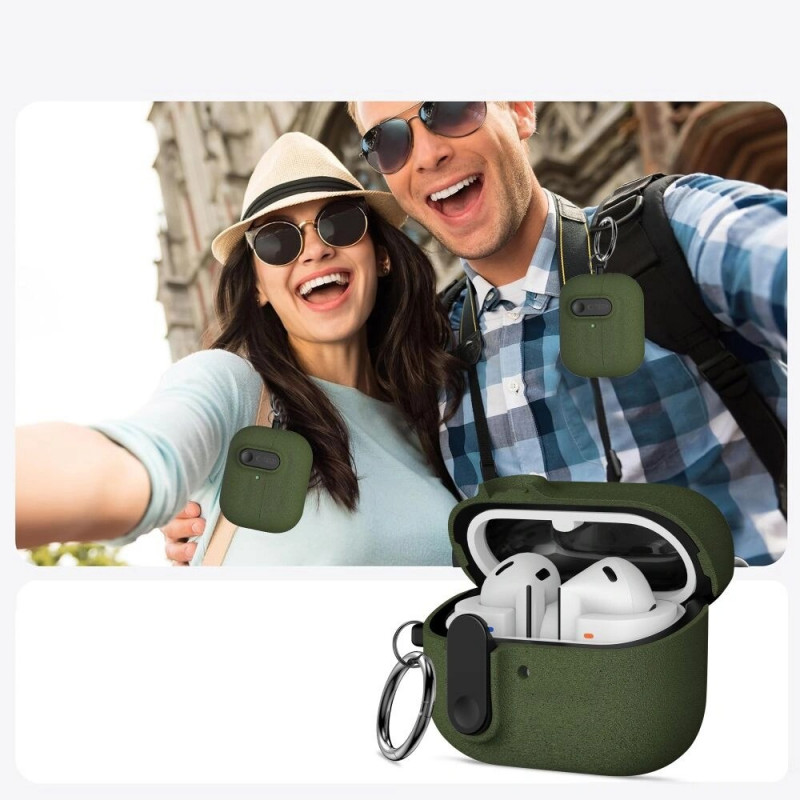 Tech-Protect Slim Hook Case Samsung Galaxy Buds 3 / 3 FE / 3 Pro, Olive Green