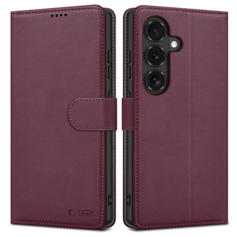 Tech-Protect Wallet Case Samsung Galaxy S26 FE Burgundy