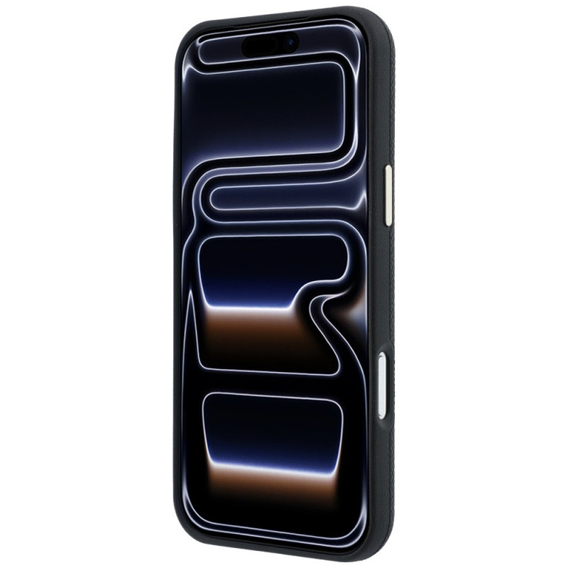 Guess GUE005537-0 Grained Round Strass Logo MagSafe Case for Apple iPhone 18 Pro Max / 17 Pro Max, black