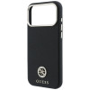 Guess GUE005537-0 Grained Round Strass Logo MagSafe Case for Apple iPhone 18 Pro Max / 17 Pro Max, black