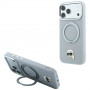 Karl Lagerfeld with Ring Stand 360 Karl Head Pin MagSafe Case for Apple iPhone 18 Pro Max / 17 Pro Max, Grey (KF003236)