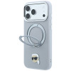 Karl Lagerfeld with Ring Stand 360 Karl Head Pin MagSafe Case for Apple iPhone 18 Pro Max / 17 Pro Max, Grey (KF003236)