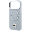 Karl Lagerfeld with Ring Stand 360 Karl Head Pin MagSafe Case for Apple iPhone 18 Pro Max / 17 Pro Max, Grey (KF003236)