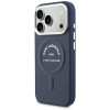 Karl Lagerfeld Embossed Open Ring RSG Logo MagSafe Case for Apple iPhone 18 Pro Max / 17 Pro Max, Blue (KF003292-0)