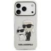 Karl Lagerfeld IML NFT Glitter Karl&Choupette Case KF003400 for Apple iPhone 18 Pro Max / 17 Pro Max, Transparent