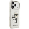 Karl Lagerfeld IML NFT Glitter Karl&Choupette Case KF003400 for Apple iPhone 18 Pro Max / 17 Pro Max, Transparent