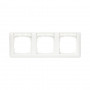 Gira Frame 109303 Horizontal, 3-Gang with Label Field, Standard 55, Pure White, Glossy