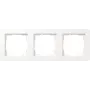 Gira Cover Frame 0213150, 3-Gang, Gira E1, Pure White, Glossy