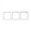 Gira Cover Frame 0213150, 3-Gang, Gira E1, Pure White, Glossy