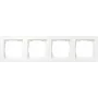 Gira Cover Frame 0214150, 4-Gang, Gira E1, Pure White, Glossy